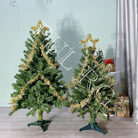 Cây thông noel mini để bàn 1M2 90CM XANH TRƠN trang trí decor giáng sinh