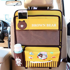 Túi treo đồ có khay bàn ăn xếp gọn móc sau ghế ô tô, xe hơi kiểu mẫu hoạt hình dễ thương cho trẻ em- Hàng chính hãng