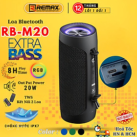 Loa Nghe Nhạc Bluetooth Hỗ Trợ Khe Cắm Thẻ Nhớ Remax RB-M20 Bass Mạnh Mẽ - Chống Nước Tuyệt Đối - Hàng Chính Hãng Remax