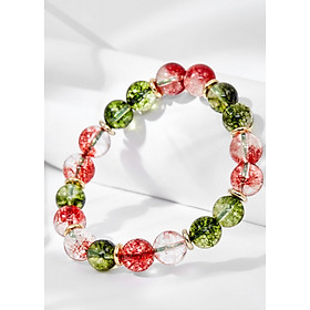 Vòng tay thạch anh ưu linh đỏ xanh