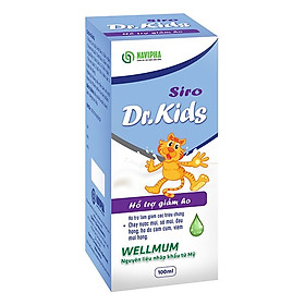 Siro ho Dr.KID hỗ trợ giảm ho, sổ mũi đau họng an toàn cho trẻ chai 100ml