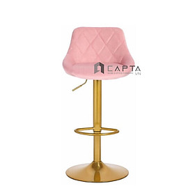 Mua Ghế quầy bar chân vàng CB2261B-F Nội thất Capta vải nhung chân sắt sơn tĩnh điện màu vàng gold