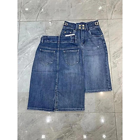 Chân Váy zip bò xinh,  Chân Váy Jean Chữ A Dáng Ngắn