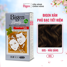 Thuốc nhuộm dưỡng tóc phủ bạc thảo dược Bigen Conditioner Thương hiệu Nhật Bản 80ml dạng kem - BHCC