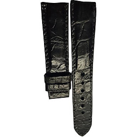 Dây đồng hồ da cá sấu Ruyby Luxury Size 22