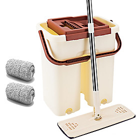 CÂY LAU NHÀ THÔNG MINH TỰ VẮT HHSM650 hai ngăn vắt và giặt, xả nước tiện lợi ở đáy thùng, bông lau tĩnh điện MICRO FIBER 33cm có hai đầu móc chắc chắn, nắp thùng dễ tháo rời vệ sinh
