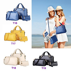 Set 3 túi da thời trang mẫu T16 (xanh da trời)