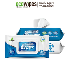 Khăn ướt diệt khuẩn Disinfecting Wipes diệt 99,9% vi khuẩn hương chanh dịu nhẹ không kích ứng da