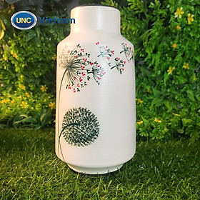 Mua Lọ hoa vẽ tay UNC Việt Nam - Dáng đẹp  vẽ hoa bồ công anh  size 17 cm  20cm  25 cm