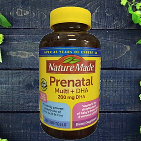 Vitamin Tổng Hợp Cho Bà Bầu Nature Made Prenatal Multi +DHA 200 mg DHA 150v của Mỹ