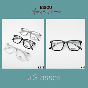 Bisou accessorieshn:gọng kính cận unisex hàn quốc nhựa lõi thép KBT9050