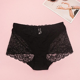Quần Lót Nữ Cotton Phối Ren Cạp Cao LUPERI LU3QL760 Dáng Hipster Mềm Mịn, Co Giãn, Không Lằn Mông, Kháng Khuẩn, Khử Mùi Tốt