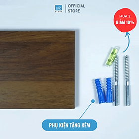 [Mua 3 giảm 15%] Kệ Ngang Rộng 20cm, Dài 40/60/80cm, Thanh Gỗ 17mm Decor Trang Trí Treo Tường KT003
