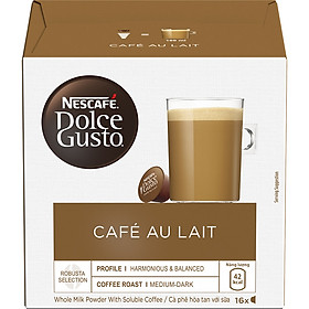 Hộp 16 Viên Nén Cà Phê Sữa Nescafe Dolce Gusto - Café AuLait 160g