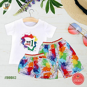 Bộ quần áo đi biển nổi bật cho hội nhóm cặp đôi gia đình set gồm áo thun và quần hoa lá DDB62 | DONGPHUCSG