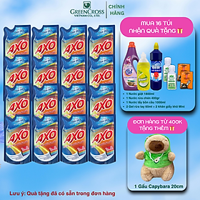 Combo 16 túi Nước tẩy quần áo màu AXO đánh bay vết bẩn 400ml Hương Tươi Mát