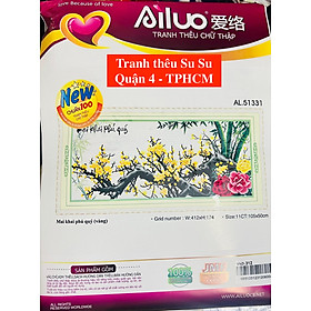 Mua Tranh thêu chữ thập Hoa mai vàng 51331  kích thước 105 x 50 cm