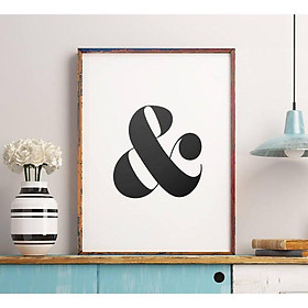 Tranh in cao cấp | Typograpy-Ampersand Printable Art 18 , tranh canvas giá rẻ