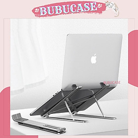Mua Giá đỡ dành cho  LAPTOP  MACBOOK  IPAD bằng nhôm có thể điều chỉnh được độ cao và gấp gọn  đế tản nhiệt laptop di động