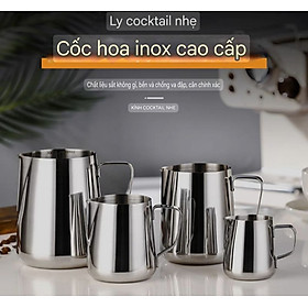 Mua ca đong inox 304 - ca đánh sữa - cho barista trong việc tạo hình cho tách Cappuccino  Latte hay Macchiatto