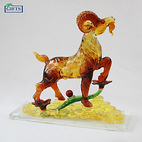 Mua Tượng dê đồng tiền - màu trà