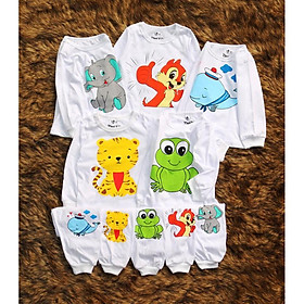 Set 5 bộ đồ dài cho bé, đồ bé trai, đồ bé gái cotton 2 chiều Mẫu 1