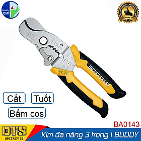 Mua Kìm cắt dây đa năng cao cấp Nhật Bản 3 trong 1 Buddy BA0143 175mm (Cắt cáp-Tuốt dây-Bấm cos) - Standard JAPAN