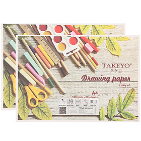 Lốc 2 Xấp Giấy Vẽ Takeyo 8734 A4 - 20 Tờ DL160 - Giao Mẫu Ngẫu Nhiên