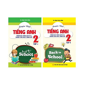 Combo Luyện viết Tiếng Anh. Trình bày trên giấy ô li - Dành cho học sinh Lớp 2 (Tập 1 & 2)