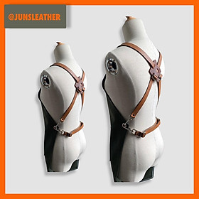 Tạp dề barber Unisex của Junsleather Tạp dề canvas phối da cao cấp dành cho Barber/Barista/Bartender quán cà phê