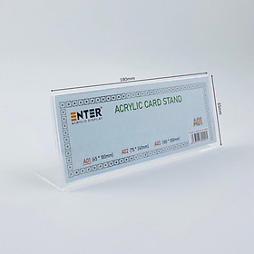 Biển chức danh, Bảng tên để bàn, Kệ mica chức vụ 1 mặt Enter A01 180x65mm (20)