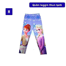 Quần leggin bé gái xinh đẹp hình Elsa - Anna từ 23-45kg - chất liệu thun lạnh