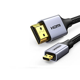 Mua Cáp dữ liệu VIDEO micro HDMI male sang HDMI female truyền hình ảnh dài 1m Ugreen 10550  - Hàng chính hãng