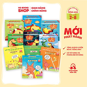Hình ảnh sách Combo Sách Tình bạn diệu kỳ + Chú khủng long tham ăn-Sách Song ngữ, phát triển IQ, EQ cho bé từ 2-8 tuổi. Tặng File Nghe
