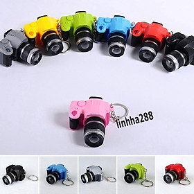 Mua Móc khóa Máy Ảnh đèn Led có âm thanh.Móc khóa hình máy ảnh đèn Led mini DSLR sáng tạo-móc khóa MÁY ẢNH mix đèn LED