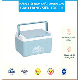 Phích vuông thái 2.3L 3932, Phích mini giữ nhiệt tiện lợi, Phích Đá giữ nhiệt lên đến 8h, Phích Đá Giữ Nhiệt Văn Phòng Việt Nhật cao cấp - Hàng Việt Nam - Màu Xanh Dương