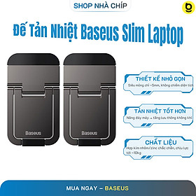 Đế nâng laptop hỗ trợ tản nhiệt dạng xếp dán thân máy Baseus SLIM KICKSTAND - Hàng chính hãng