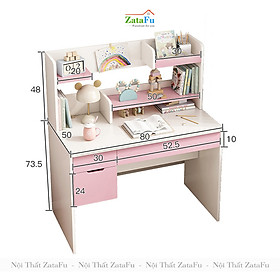 Bàn Học Cho Bé BLV-21 - 80 x 50 x 123cm - Màu Hồng