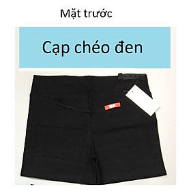 Quần đùi bầu cotton cạp chéo - đỡ bụng, có chun chỉnh size co giãn cho mẹ bầu mặc nhà mùa hè