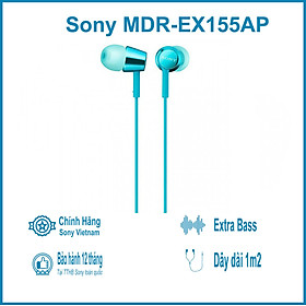 Tai Nghe Nhét Tai Sony MDR-EX155AP - Hàng Chính Hãng