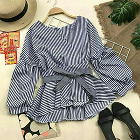 Áo kiểu cổ V tay phồng