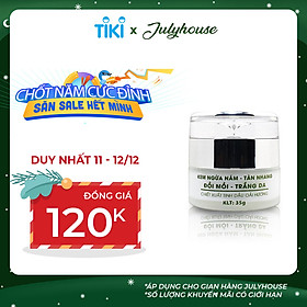 Kem ngừa nám tinh dầu Oải Hương 35g JULYHOUSE công dụng ngăn nám và tàn nhang, giảm vết đồi mồi, hỗ trợ trắng da bằng chiết xuất tinh dầu thiên nhiên không dùng hương liệu hàng công ty chính hãng xuất xứ Việt Nam