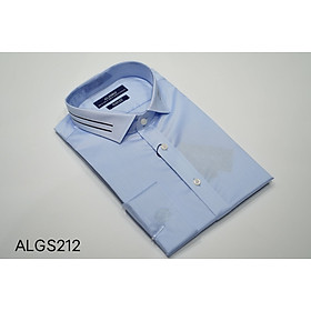 Áo sơ mi nam dài tay ALIGRO chất liệu 100% cotton  , cổ bẻ dáng ôm chống nhăn Blue ALGS212