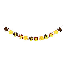 Thanksgiving Banner Maple Bunting Backdrop Hanging Party Decoration Supplies