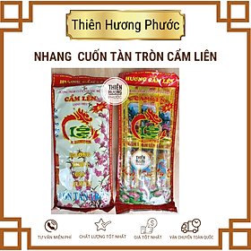 Nhang trầm Bắc cuốn tàn tròn Cẩm Liên 40cm gói 10 thẻ 320 cây mùi thơm êm dịu,ít khói