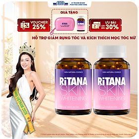 [Tặng Hộp 15v] Combo 2 Chai 60v – Viên Uống Trắng Da Ritana Ecogreen Chứa Glutathione Mờ Sạm Nám, Chống Nắng Cho Da