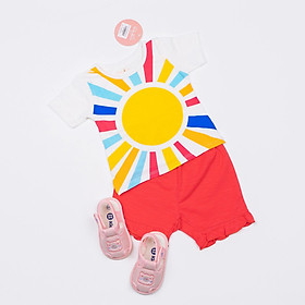 Bộ quần áo sơ sinh mùa hè xinh xắn vải cotton mèm mát cho bé gái Kioo olala BG088