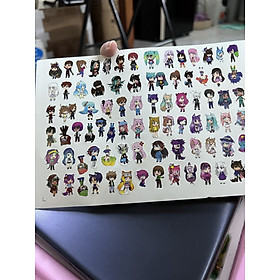 Hình dán cute/ Sticker dễ thương game Gacha 80 miếng dán mini word trang trí