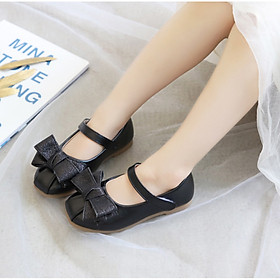 Giầy búp bê công chúa bé gái đính nơ kim tuyến lấp lánh dễ thương GBG08