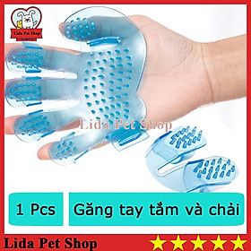 1 chiếc Găng tay tắm chó mèo bằng nhựa dẻo găng tay mát xa cho thú cưng